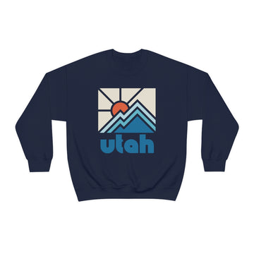 Buy navy Utah Sweatshirt - Minimal Mountain Unisex