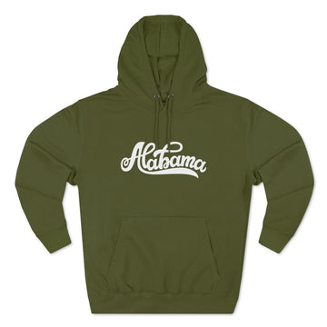 Buy army-green Premium Alabama Hoodie - Script Unisex Sweatshirt