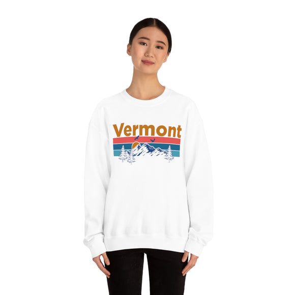 Vermont Sweatshirt - Mountain & Birds Unisex