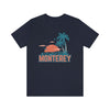 Monterey, California T-Shirt - Retro Palm Tree & Beach Unisex Monterey Shirt