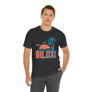 Biloxi, Mississippi T-Shirt - Retro Palm Tree & Beach Unisex Biloxi Shirt-78
