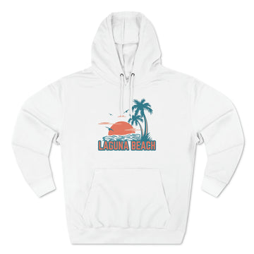 Buy white Premium Laguna Beach, California Hoodie - Palm Tree Unisex Sweatshirt
