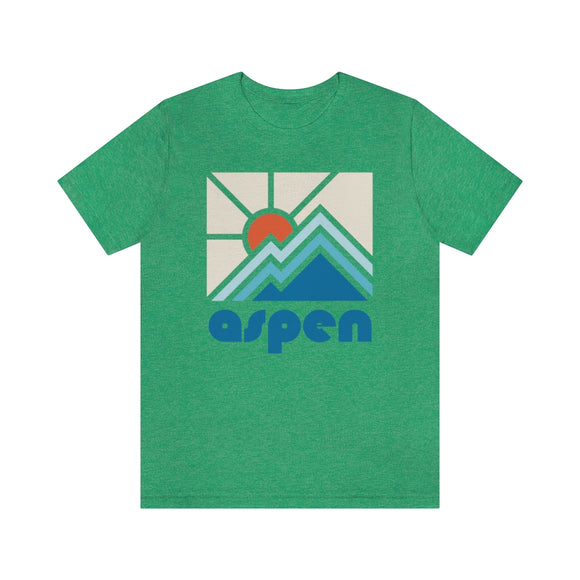 Aspen Shirt, Colorado Retro T-Shirt, Colorful Colorado tee, Aspen Mountain Shirt