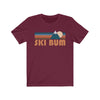 Ski Bum T-Shirt - Retro Mountain Adult Unisex Ski Bum T Shirt