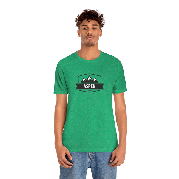 Aspen, Colorado T-Shirt - Altitude Badge Unisex Aspen Shirt