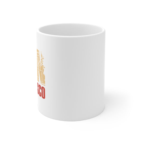 San Francisco Mug - Map Design Ceramic San Francisco, California Mug
