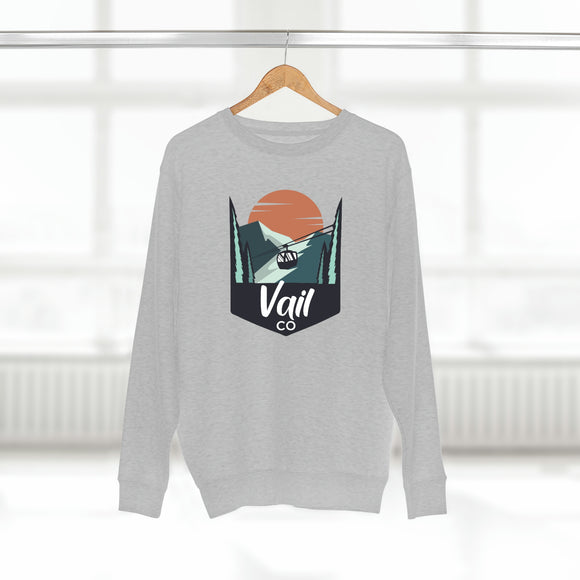 Premium Vail, Colorado Crewneck Sweatshirt - Retro Unisex Sweatshirt