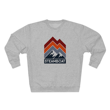 Buy heather-grey Premium Steamboat Sweatshirt - Retro Unisex Premium Crewneck Steamboat, Colorado Sweatshirt