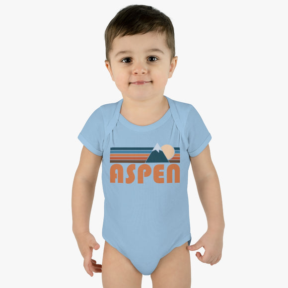 Aspen Baby Bodysuit - Retro Mountain Aspen, Colorado Baby Bodysuit