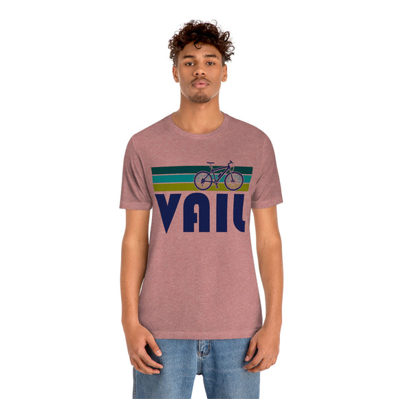 Vail T-Shirt - Retro Mountain Bike Adult Unisex Vail, Colorado T Shirt