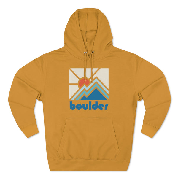 Premium Boulder, Colorado Hoodie - Min Mountain Unisex Sweatshirt