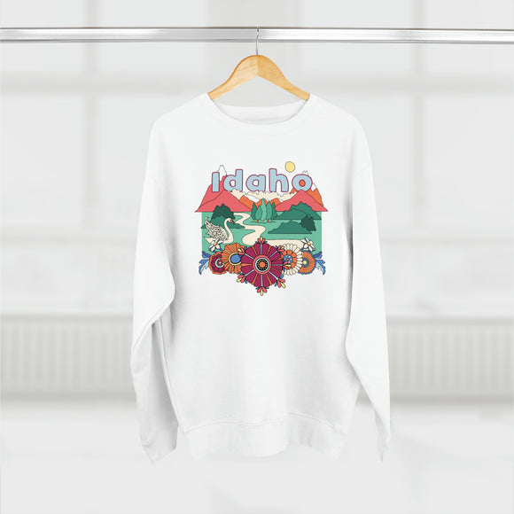 Premium Idaho Crewneck Sweatshirt - Retro Unisex Sweatshirt