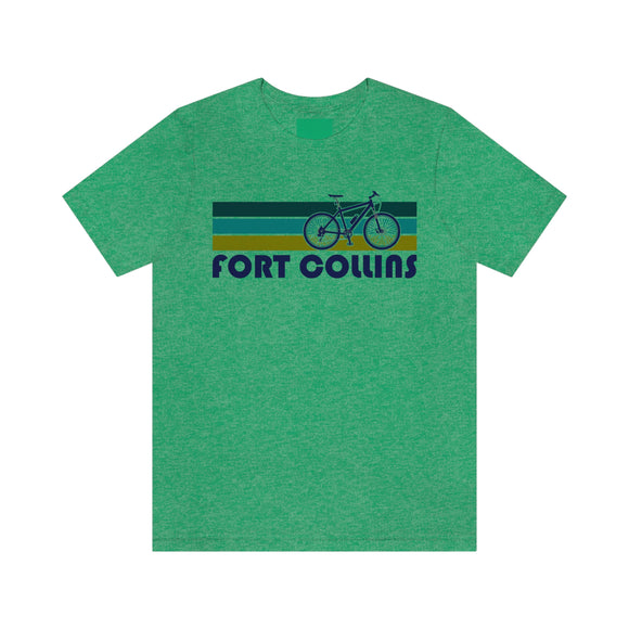 Fort Collins T-Shirt - Retro Mountain Bike Adult Unisex Fort Collins, Colorado T Shirt