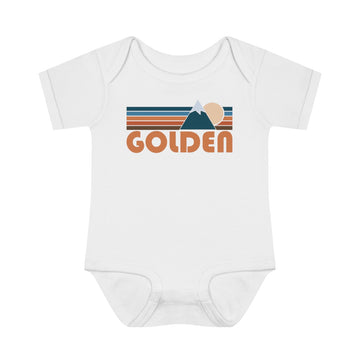 Buy white Golden Baby Bodysuit - Retro Mountain Golden, Colorado Baby Bodysuit