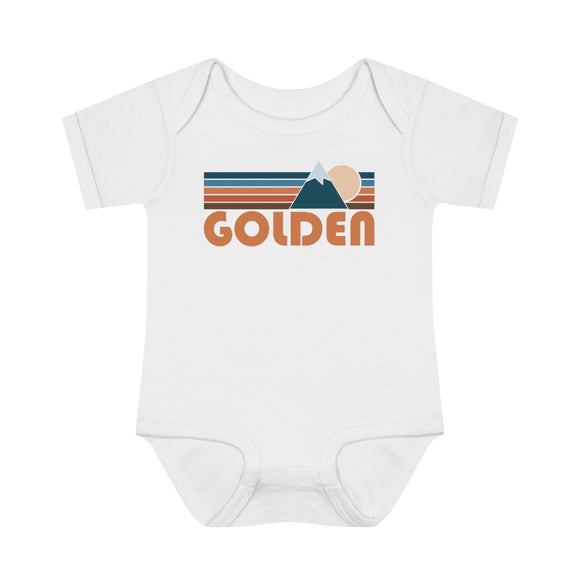 Golden Baby Bodysuit - Retro Mountain Golden, Colorado Baby Bodysuit