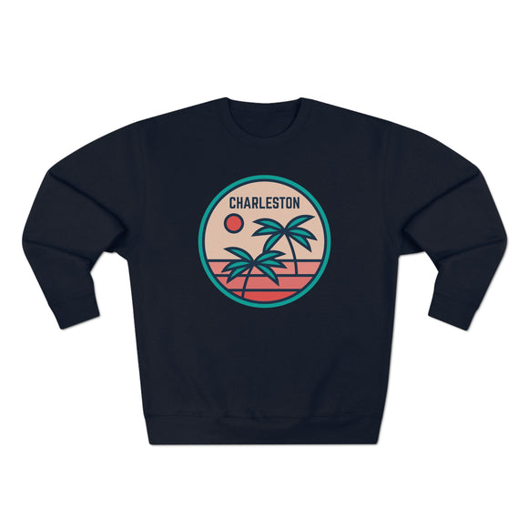 Premium Charleston, South Carolina Crewneck Sweatshirt - Retro Unisex Sweatshirt