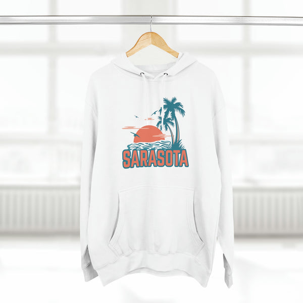 Premium Sarasota, Florida Hoodie - Palm Tree Unisex Sweatshirt