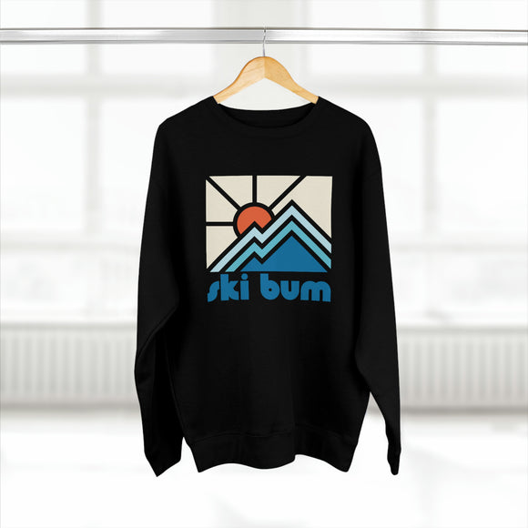 Premium Ski Bum Crewneck Sweatshirt - Retro Unisex Sweatshirt