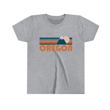 Oregon Youth T-Shirt - Retro Mountain Oregon Kid's TShirt