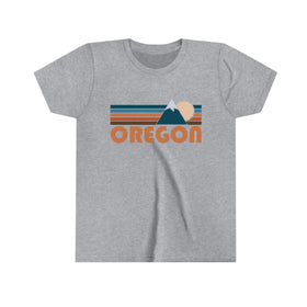 Oregon Youth T-Shirt - Retro Mountain Oregon Kid's TShirt