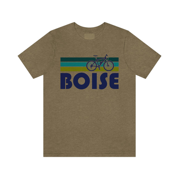 Boise T-Shirt - Retro Mountain Bike Adult Unisex Boise, Idaho T Shirt