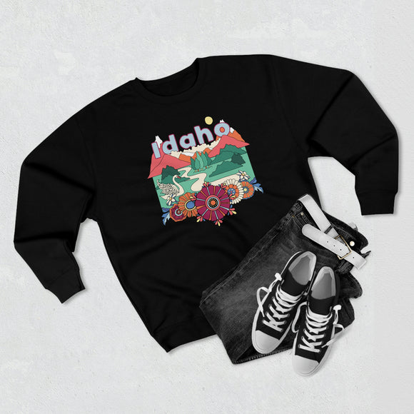 Premium Idaho Crewneck Sweatshirt - Retro Unisex Sweatshirt