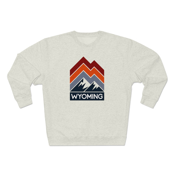 Premium Wyoming Sweatshirt - Retro Unisex Premium Crewneck Wyoming Sweatshirt