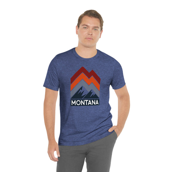 Montana T-Shirt - Retro Mountain Unisex Montana Shirt