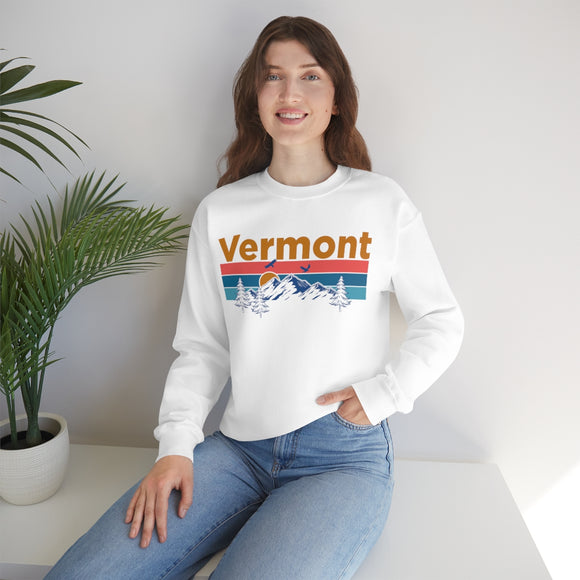 Vermont Sweatshirt - Mountain & Birds Unisex