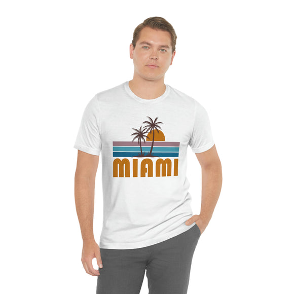 Miami, Florida T-Shirt - Retro Palm Tree Unisex Miami Shirt