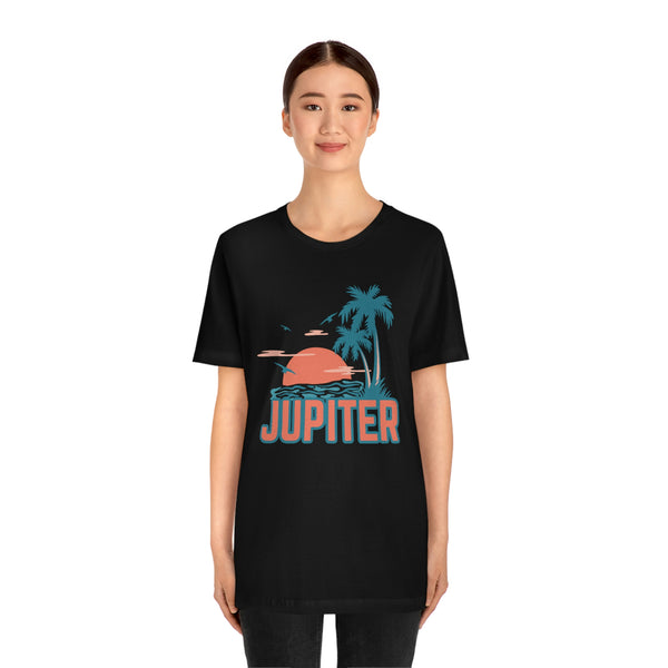 Jupiter, Florida T-Shirt - Retro Palm Tree & Beach Unisex Jupiter Shirt