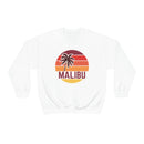 Malibu, California Sweatshirt - Unisex Retro Palm Tree Crewneck Malibu Sweatshirt-1