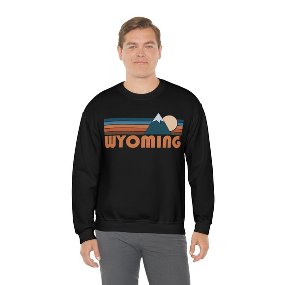 Wyoming Sweatshirt - Retro Mountain Unisex