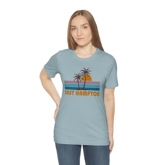 East Hampton, New York T-Shirt - Retro Palm Tree Unisex East Hampton Shirt