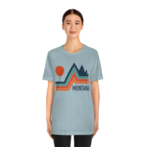 Montana T-Shirt - Retro Mountain Unisex Montana Shirt