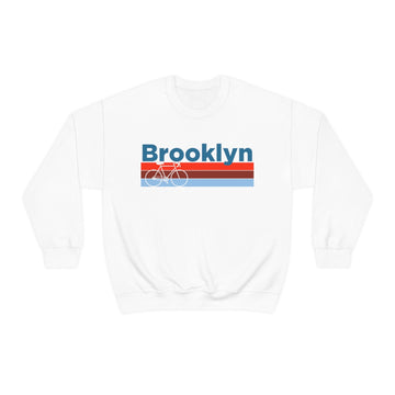 Brooklyn, New York Sweatshirt Retro Bike - Unisex Adult Crewneck Brooklyn Sweatshirt