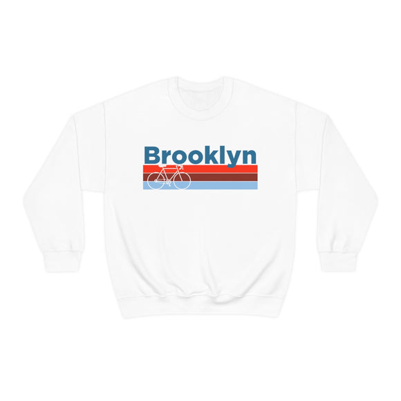 Brooklyn, New York Sweatshirt Retro Bike - Unisex Adult Crewneck Brooklyn Sweatshirt