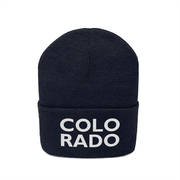 Colorado Beanie - Adult Embroidered Two Line Colorado Knit Hat