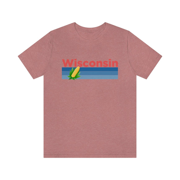 Wisconsin T-Shirt - Retro Corn Unisex Wisconsin Shirt