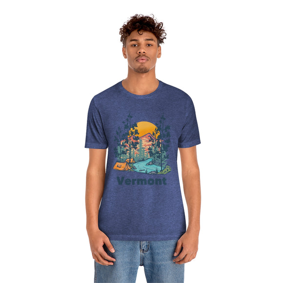 Vermont T-Shirt - Mountain Illustration Unisex Vermont Shirt