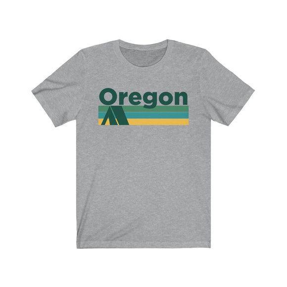 Oregon T-Shirt - Retro Camping Adult Unisex Oregon T Shirt