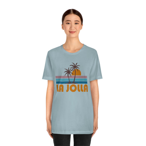 La Jolla, California T-Shirt - Retro Palm Tree Unisex La Jolla Shirt