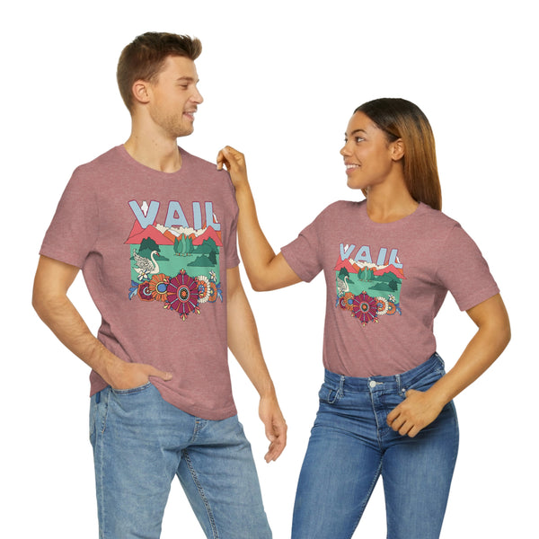 Vail Shirt, Colorado Retro T-Shirt, Hippie Style Colorado tee, Vail Mountain Shirt