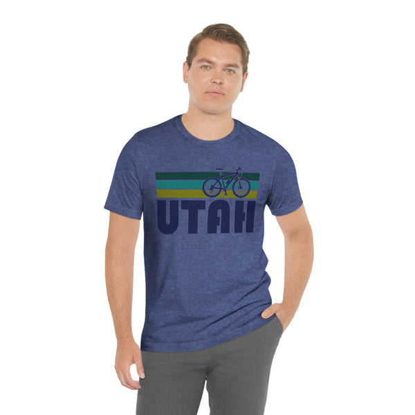 Utah T-Shirt - Retro Mountain Bike Adult Unisex Utah T Shirt