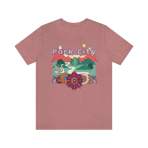 Park City T-Shirt - Retro Mountain / Hippie Style Park City, Utah Shirt