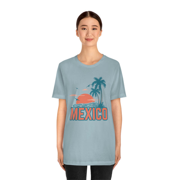 Mexico T-Shirt - Retro Palm Tree & Beach Unisex Mexico Shirt