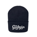 Georgia Beanie - Adult Hand Lettered Embroidered Georgia Knit Hat-10