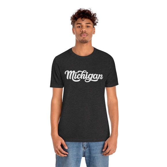 Michigan T-Shirt - Hand Lettered Unisex Michigan Shirt