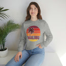 Malibu, California Sweatshirt - Unisex Retro Palm Tree Crewneck Malibu Sweatshirt-25
