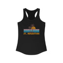 St Augustine, Florida Women's Tank - Retro Palm Tree Women's Racerback St Augustine Tank Top-3